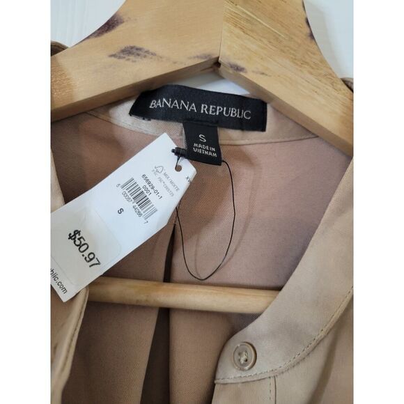 Banana Republic Washed Satin Tunic S NWT - Picture 9 of 10